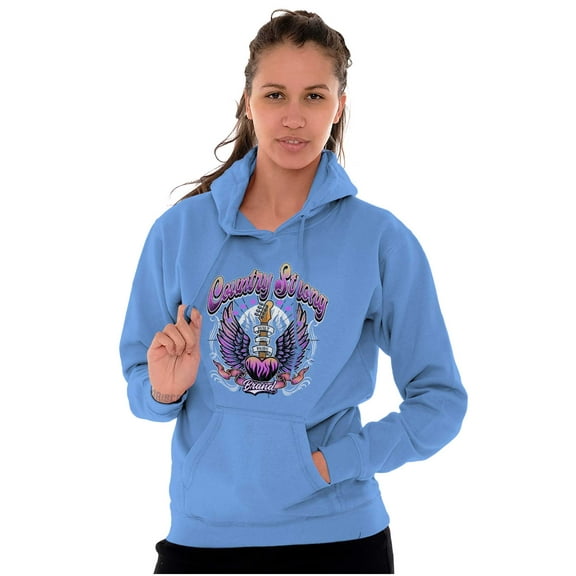 Built with American Pride Heart Wings Hoodie Sweatshirt Women Brisco Brands S
