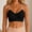 Black, variant on Women's Seamless Bra, Polyamide Spandex Mixed Fabric Front Zipper Detachable Straps for Daily Comfort Wear