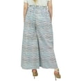 thumbnail image 5 of Phagun Blue Cotton Poplin Fisherman Harem Pants Wide Leg Women Yoga Pajama-S, 5 of 7