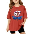 thumbnail image 4 of 67 shirt G'irls Summer Short Sleeve T Shirt Cute Cartoon Number Print Casual Top Tee Shirt For K'ids Youth, 4 of 4