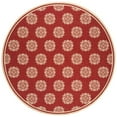 thumbnail image 5 of SAFAVIEH Outdoor LND181Q Linden Collection Red / Creme Rug, 5 of 10