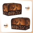 thumbnail image 3 of Balery Coffee Beans Pattern Oven Cover Kitchen Bread Machine Protector, 2 Slice Toaster Cover for Home, Anti Dust Fingerprint Coaster Cover, 3 of 7