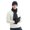 Navy, variant on Lilgiuy Three Pieces Of Warm Autumn And Winter Suit Mixed Color Knitted Woolen Thick Hats, Scarves And Gloves