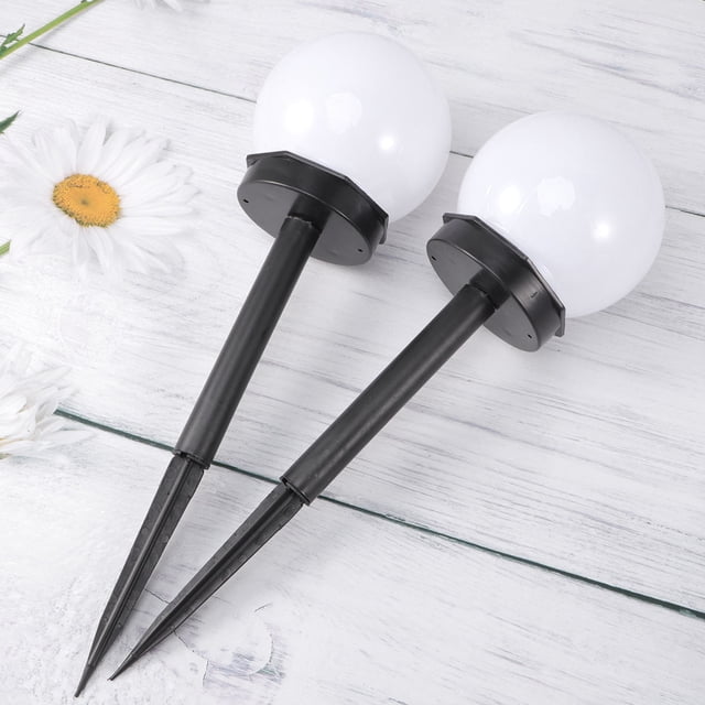 IFANLANDOR 4 Pcs Solar Powered Ground Lights Transparent Plastic for Fences and Decks