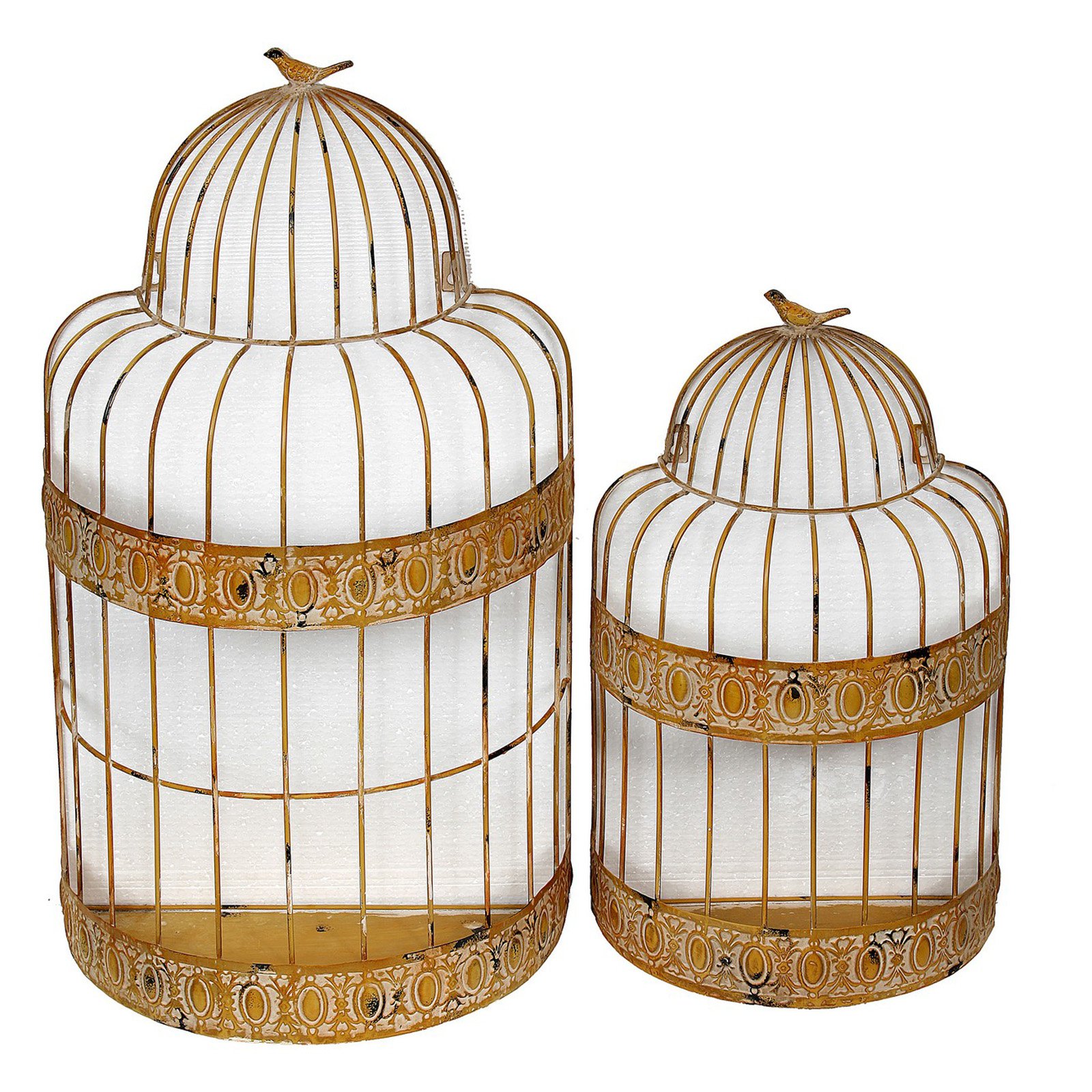 Privilege International Bird Cage Wall Decor Set of 2