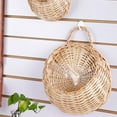 thumbnail image 6 of Hand-woven Hanging Baskets,Wall Fence Hanging Planter,Handmade Rattan Basket,Wicker Rattan Flower Basket,Flower Pots Hanger Garden Decoration Indoor Outdoor Watering Hanging Baskets, 6 of 6