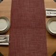 thumbnail image 5 of Dark Brown 108 Inch Table Runner, Vintage Country Monochrome Chocolate Color Farmhouse Dresser Scarf Cotton & Linen Tablerunner for Dining/Kitchen Island/Holiday Party Décor 13" x 108", 5 of 9
