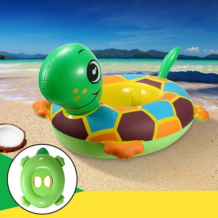 Child Baby Inflatable 3D Tortoise Float Seat Swim Ring Water Fun Raft Ring Toy Outdoor Play Swimming