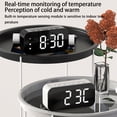 thumbnail image 2 of Injueey Reloj despertador digital Pantalla LED Relojes electrónicos portátiles 12/24H Alarmas duales Reloj de Botón Función de repetición Electrónica Blanco, 2 of 6