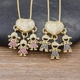 thumbnail image 4 of Colección infantil de 18 piezas, collar con colgante de oro real de 18 quilates con baño de galvanoplastia para niños y niñas, individual, dos, tres, 4 of 6