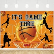 Basketball Backdrop It's Game Time Basketball Party Decorations for Sport Theme Birthday Party Photo Studio Booth Background Banner