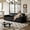 Black, variant on YWEN 93.7" King Pull Out Sofa Bed, Faux Leather Convertible Sleeper Couch with Nailhead Trim, Oversized Mid Century Modern Chesterfield Sectional Couch for Living Room