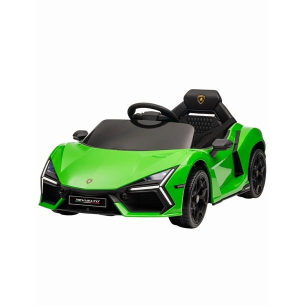 PINGÜE® Montable Eléctrico Niños Lamborghini® Revuelto Licencia Oficial | Control Remoto 2.4 GHz | Batería 12V 4.5AH |8 Km/h | 2 Motores 390 | Luces LED, Música, Radio| GREEN