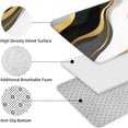 thumbnail image 5 of Black White Gold Wave Marble Bathroom Rugs Sets 3 Piece,Toilet Cover Set,Absorbent Non Slip Bathroom Mats Sets with U-Shaped Contour Rug Toilet Rug Set, 5 of 5