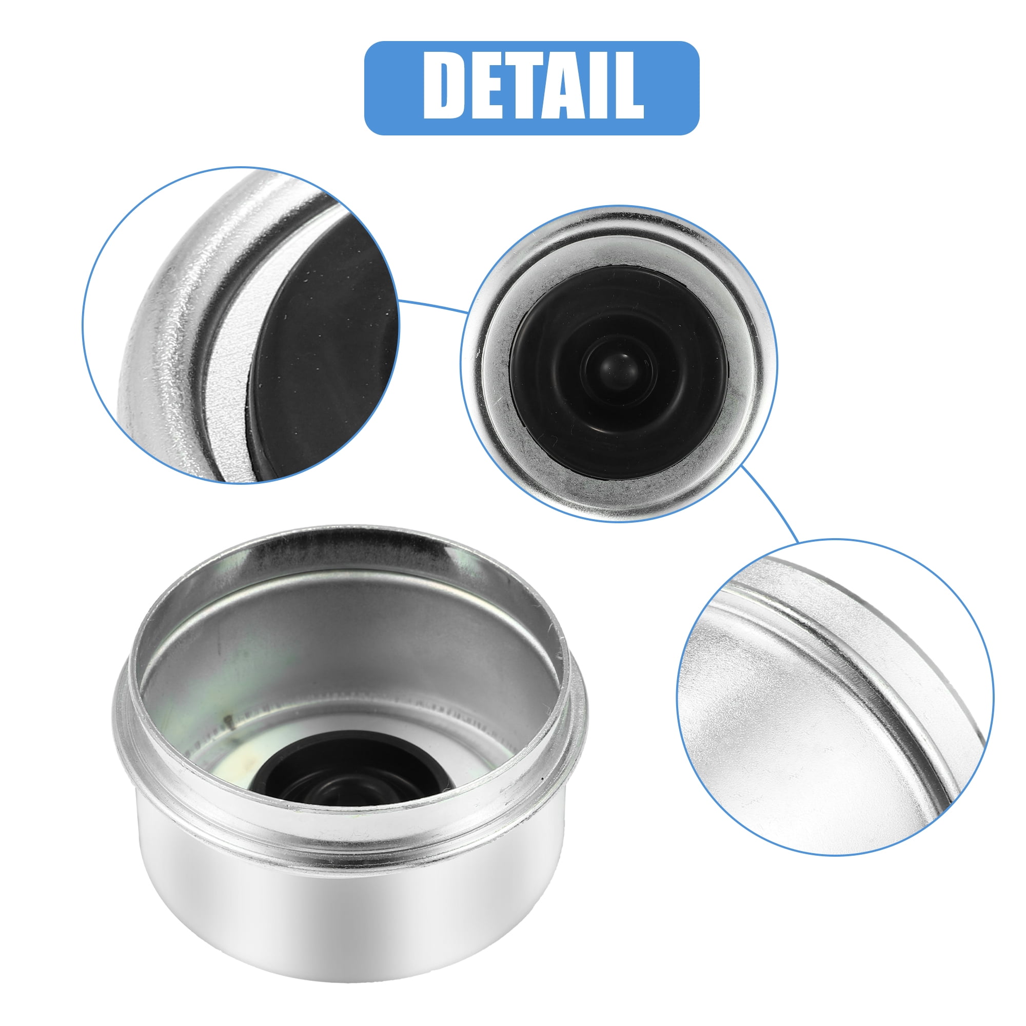 Unique Bargains 2.44" Trailer Axle Wheel Dust Cap for Trailer Hubs 2 Pack