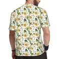 thumbnail image 2 of Wukai Bright Sunflowers Print Men's Short-Sleeved Mesh T-Shirt,Quick-Dry Short Sleeve Workout T-Shirt-3X-Large, 2 of 8