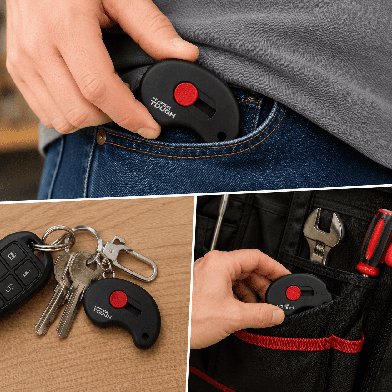 Hyper Tough 2-Pack Magnetic Ceramic Box Cutters with Retractable Blades