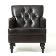 thumbnail image 5 of Noble House Malone Leather Club Chair in Brown, 5 of 28