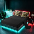 thumbnail image 5 of Manfei 3D Geometric Cubes Twin Bedding, Gray Yellow Checkered Bedding Comforter Set, Black Reversible 7pcs, 5 of 6