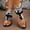 Silver, variant on KIJBLAE Women's Cuffed Ankle Thong Sandals, Buckle Strap Open Toe Shoes, Plus Size Edgy Comfort Footwear for Street Style Black 36