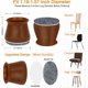 thumbnail image 3 of Protectores para patas de sillas YONGSHENG 16 piezas de fieltro de silicona para pisos de madera dura, 3 of 4