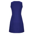 thumbnail image 3 of fheaev Sleep Shirts For Women Soft Comfy Sleepwear Night Gown Round Neck Nightdress Sleeveless Loose Pullover Nightshirt Pleated Knee-High Houses Pajama Tank Dress With Pockets Summer Nightgowns, 3 of 8