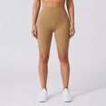 thumbnail image 2 of QATAINLAV Brown 6" High Waisted Short Leggings for Women Tummy Control Workout Gym Athletic Biker Shorts Butt Lifting Yoga Bottoms XL, 2 of 8