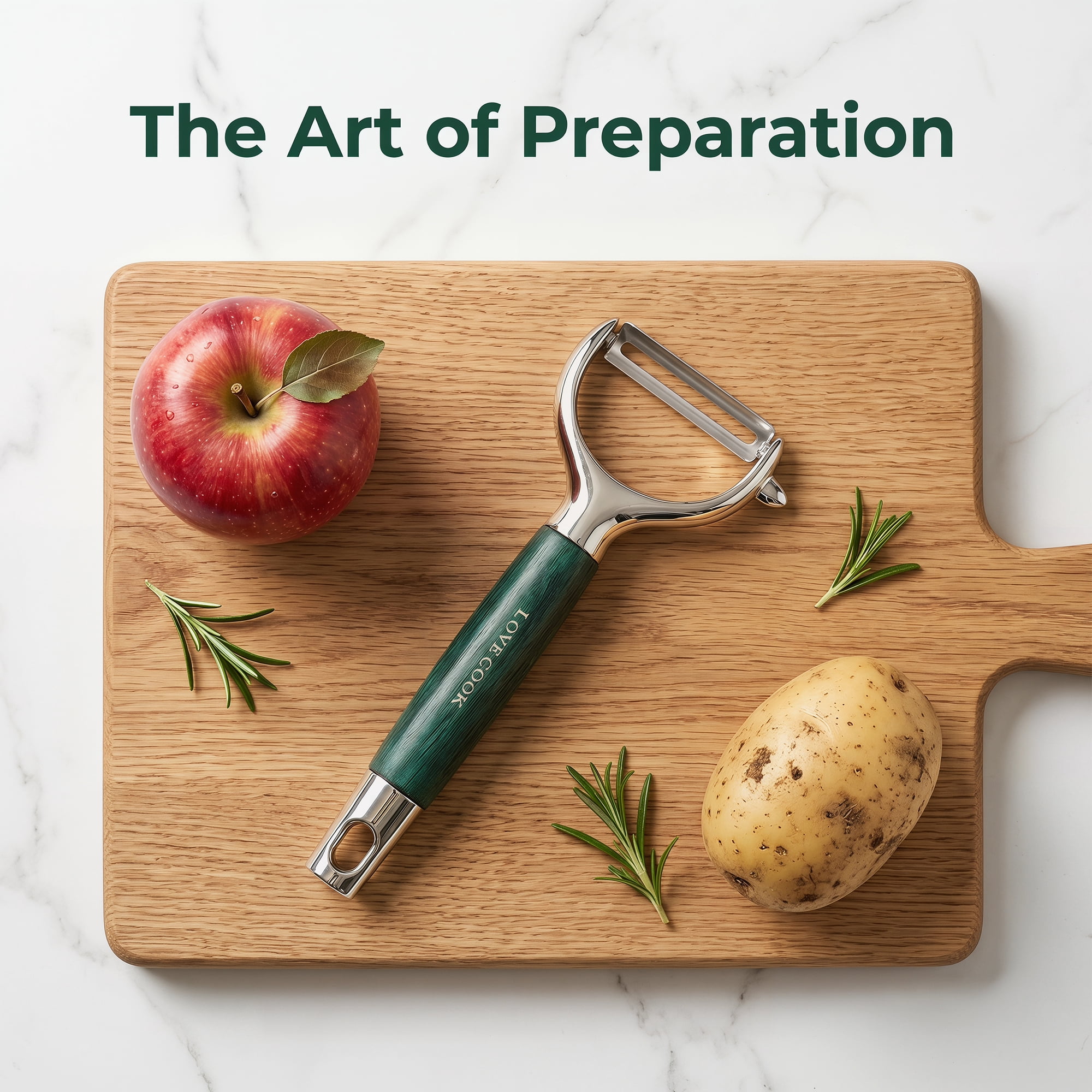 Unique Bargains Stainless Steel Ergonomic Peeler with Hang Handle Gold-2 6.6" x 2.8"