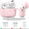 thumbnail image 6 of Comvin for AirPods Pro 2 Case, Flower Engraved Silicone Protective Case for Apple AirPod Pro 2nd/1st Generation Case with Keychain for Women Men, PineGreen, 6 of 8