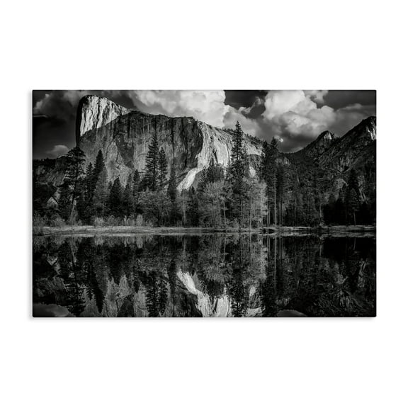 Stupell Industries Forest Trees Lake Reflection Landscape & Nature Photography Wrapped Canvas Art Print Wall Art, 24 x 16