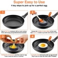 thumbnail image 5 of Egg Rings for Frying 4 PCS 3.5 Inch Large Cooking Egg Molds Round Egg Circles, Anti-scald Nonstick Leakproof Egg Mould with Oil Brush Circular Egg Shaper, 5 of 5