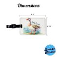 thumbnail image 3 of Silly Goose Funny Watercolor Faux Leather Travel Luggage Tag, 3 of 7