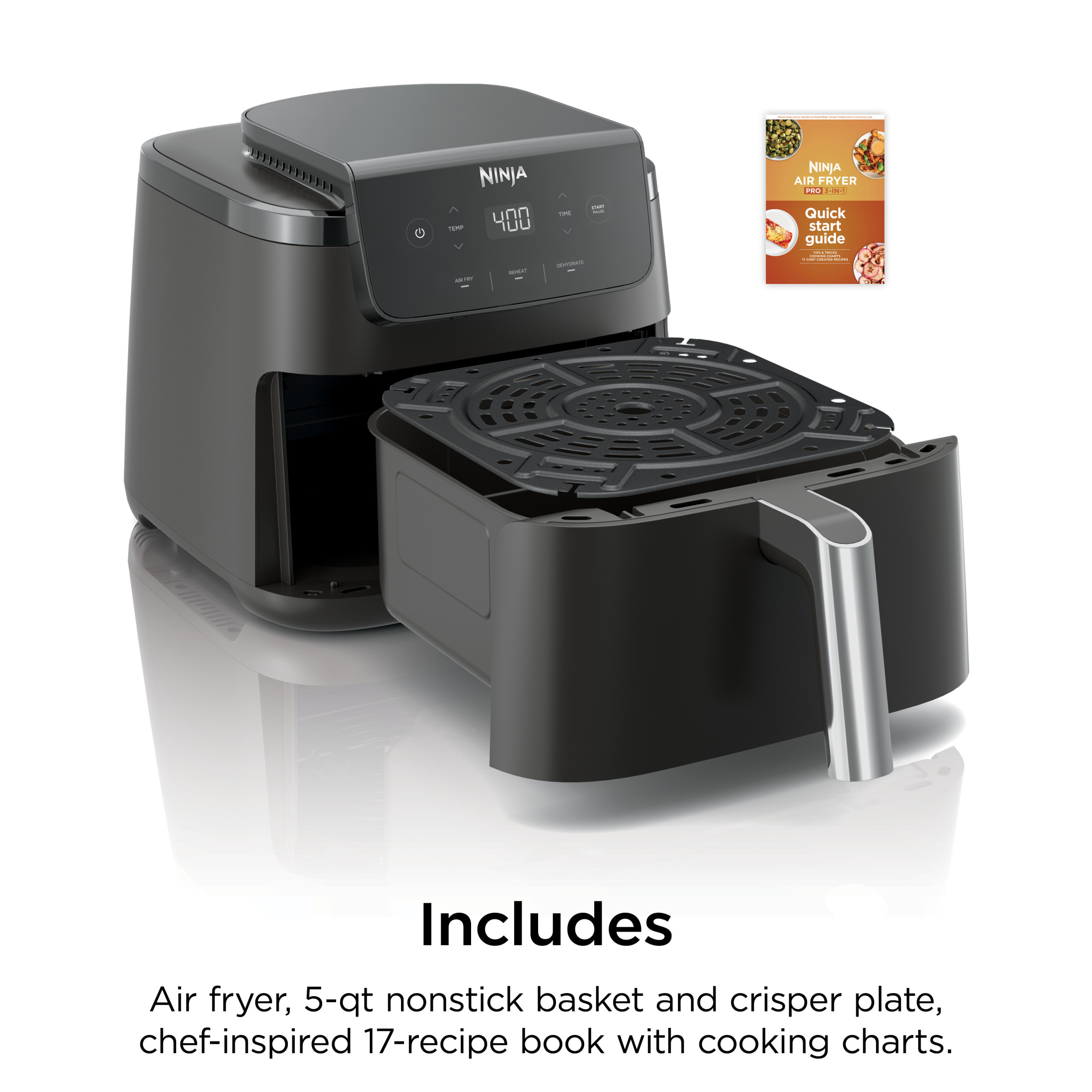 Ninja Air Fryer Pro XL 5-Qt, AF140, Black photo 2