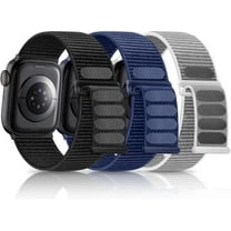 3Pack Band Compatible for Apple Watch Band 38mm 40mm 41mm 42mm 44mm 45mm 49mm Women Men,Breathable Braided Woven Fabric Nylon Sport Loop Replacement Strap for iwatch SE Ultra Series 9 8 7 6 5 4 3 2 1