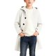 thumbnail image 5 of Abrigo de lana con capucha de color liso para niños, con bolsillos y botones, para niños de tallas medianas a grandes, ropa de abrigo informal y cálida de invierno, blusa de poliéster para niños., 5 of 7