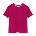 thumbnail image 4 of Fancifize Girls Boys Casual Short Sleeve Shirts Crew Neck Athletic Quick Dry Tops Kids Summer Comfy Active Clothes 3-12 Years, 4 of 4