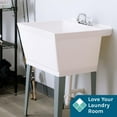 thumbnail image 3 of Tehila 19 Gallon Laundry Sink with Chrome Utility Faucet, 3 of 9
