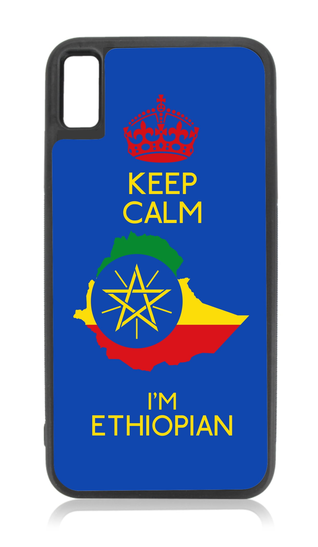 Flags Quote Keep Calm I'm Ethiopian - Ethiopia Africa African Culture Flag Quotes Compatible with iphone 12 Pro Case Black TPU