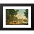 thumbnail image 2 of Alexandre Louis Robert Millin du Perreux 14x11 Black Modern Framed Museum Art Print Titled - Henry VI and Sully Before the Chateau Royal De Fontainebleau (1818), 2 of 5