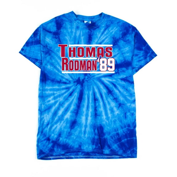 TIE-DYE Isiah Thomas Dennis Rodman Pistons 1989 Shirt T-Shirt