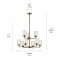 thumbnail image 2 of 44031NBR Kichler Lighting Winslow - 9 light 2-Tier Chandelier - 27 inches tall by 27 inches wide-Natural Brass Finish    -Traditional Installation, 2 of 6