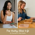 thumbnail image 3 of Bentgo Prep 60-Piece Variety Meal Prep Kit - Reusable & BPA-Free Food Containers 1-Compartment Trays, Prep Bowls, & Snack Boxes - Microwave, Freezer, & Dishwasher Safe (Gleam Metallics), 3 of 8