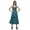 Dark Teal Blue, variant on Moomaya Solid Sleeveless Long Maxi Dress Spaghetti Straps With Lace Trim