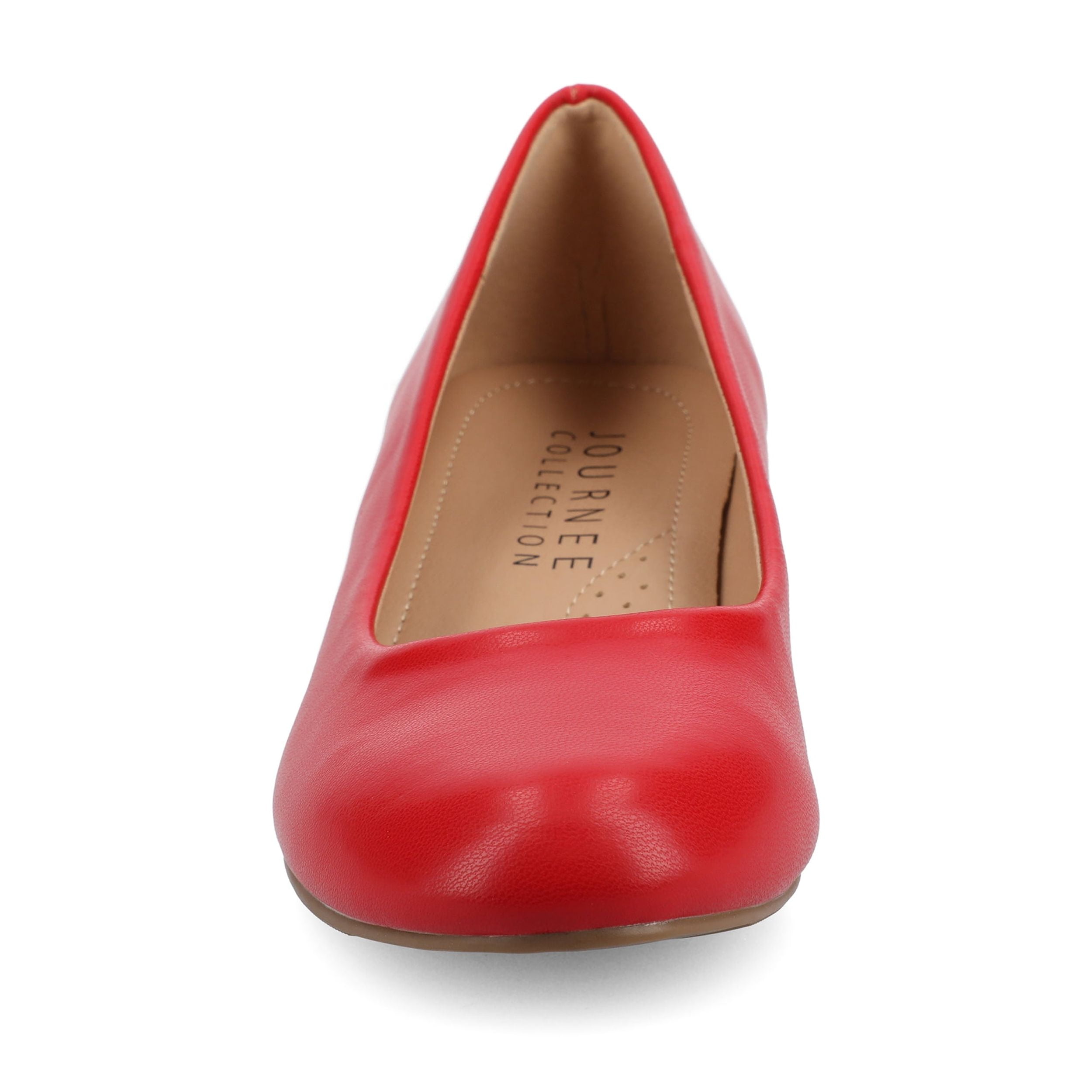 Journee Womens Saar Comfort Insole Round Toe Block Heel Pumps