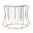 thumbnail image 2 of Weloille Wrought Iron Cylinder Flower Pot, Rustproof Drainage Hole Design Stable Planter, Modern Simple Style Decorative Plant Container for Indoor Outdoor Balcony Garden Patio Decor, 2 of 6