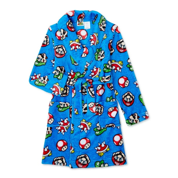 Super Mario Bros. Nintendo Boys Mario Robe Sleepwear, Sizes 412