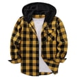 thumbnail image 5 of AloohaidyvioNo Boundaries Hooded Plaid Jackets for Women Fall Lightweight Soft Long Sleeve Button Down Flannel Shirts, 5 of 5