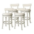 thumbnail image 1 of Maven Lane Alexander Bar Stool, White Oak w/ Natural Fabric Upholstery, Set of 4, 1 of 6