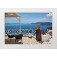 thumbnail image 3 of Larry Malvin 18x13 White Modern Wood Framed Wall Art Titled - Filotera Villa Deck View, 3 of 5