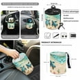 thumbnail image 4 of Renewold Sea Turtle Beach Front Car Seat Covers Full Set 12 PCS, with Steering Wheel Center Console Rearview Mirror Cover Seat Belt Pads Coasters Trash Bin Phone Holder Cup Holders Key Ring, 4 of 7